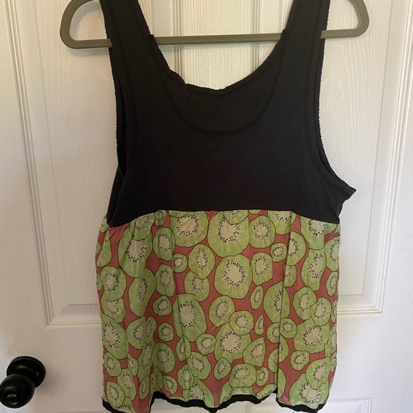 Sparkle & Fade Black and Green Ornate Tank Top - Picture 2 of 5